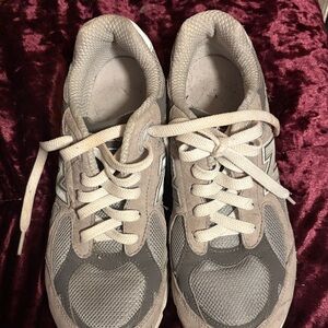 New Balance Gray and White Athletic Shoes